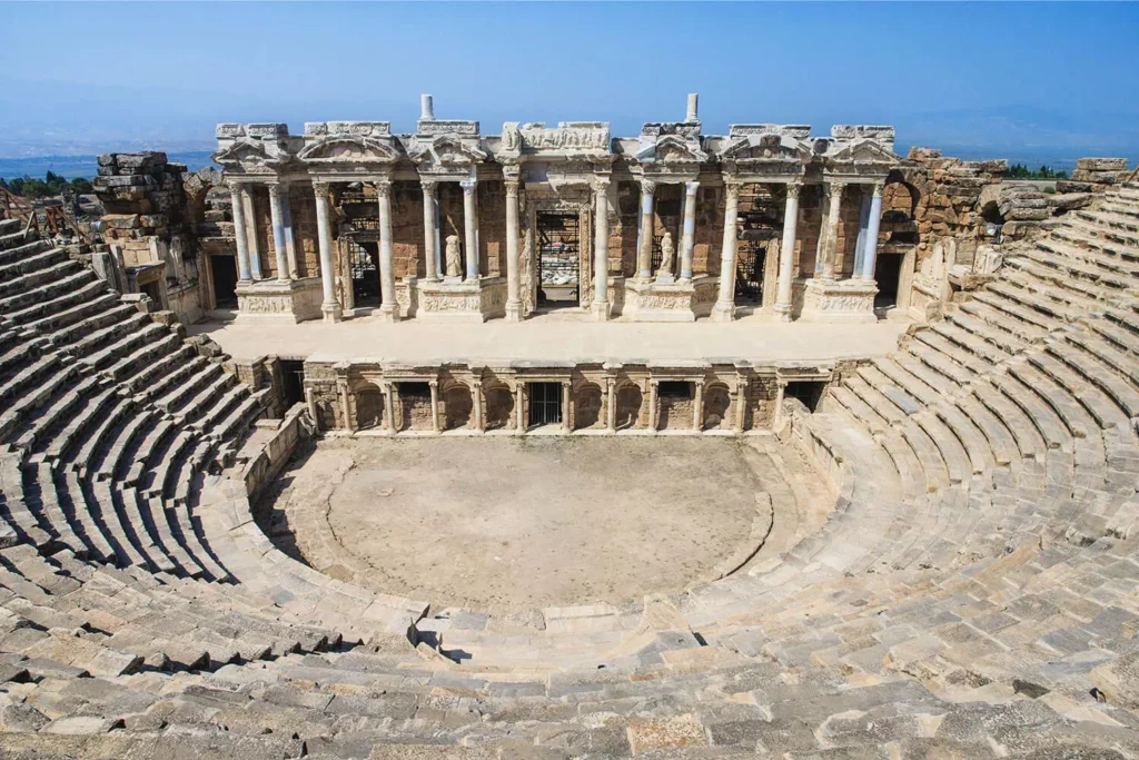 Hierapolis ruins above the Pamukkale terraces