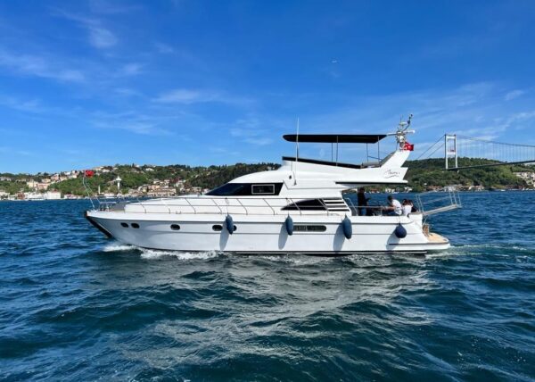 Bosphorus 7 yacht set up for a bachelorette party in Istanbul