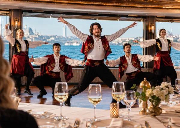 Turkish folk dance show on the Bosphorus VIP dinner cruise