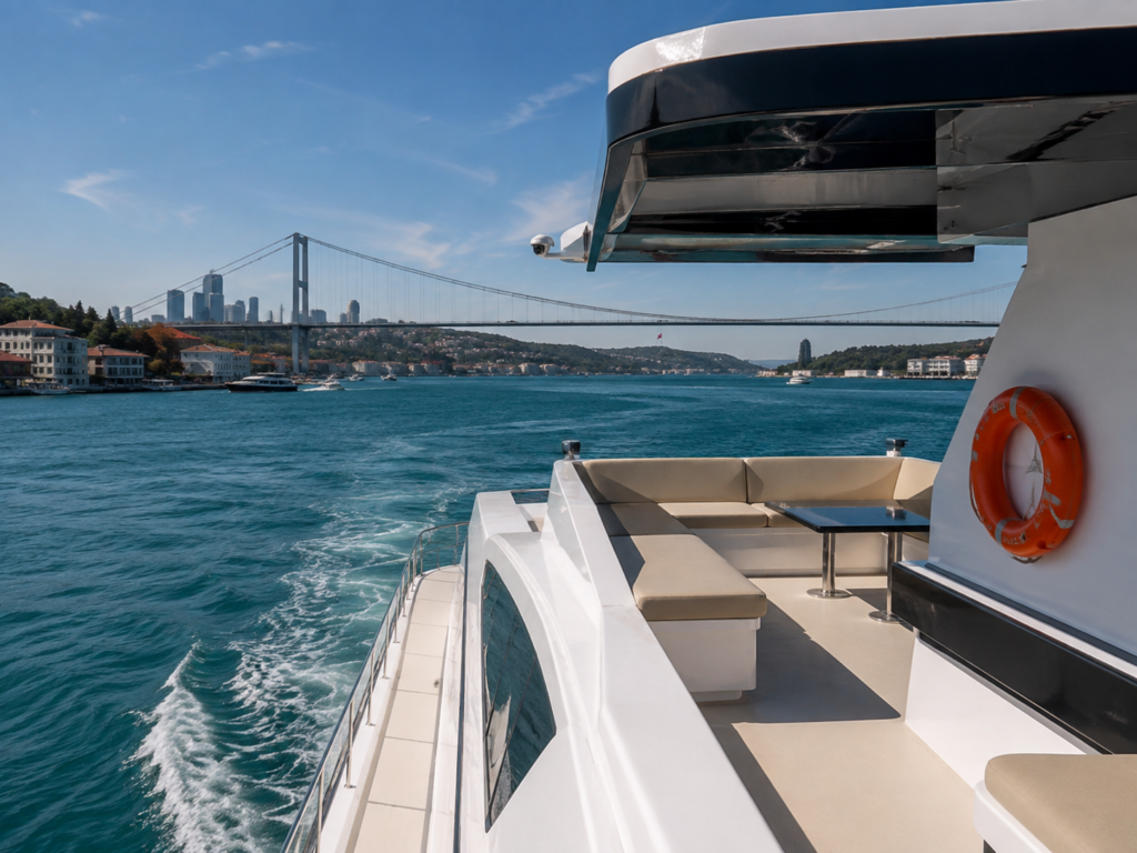 Bosporus 10 private yacht available for charter on the Bosphorus in Istanbul