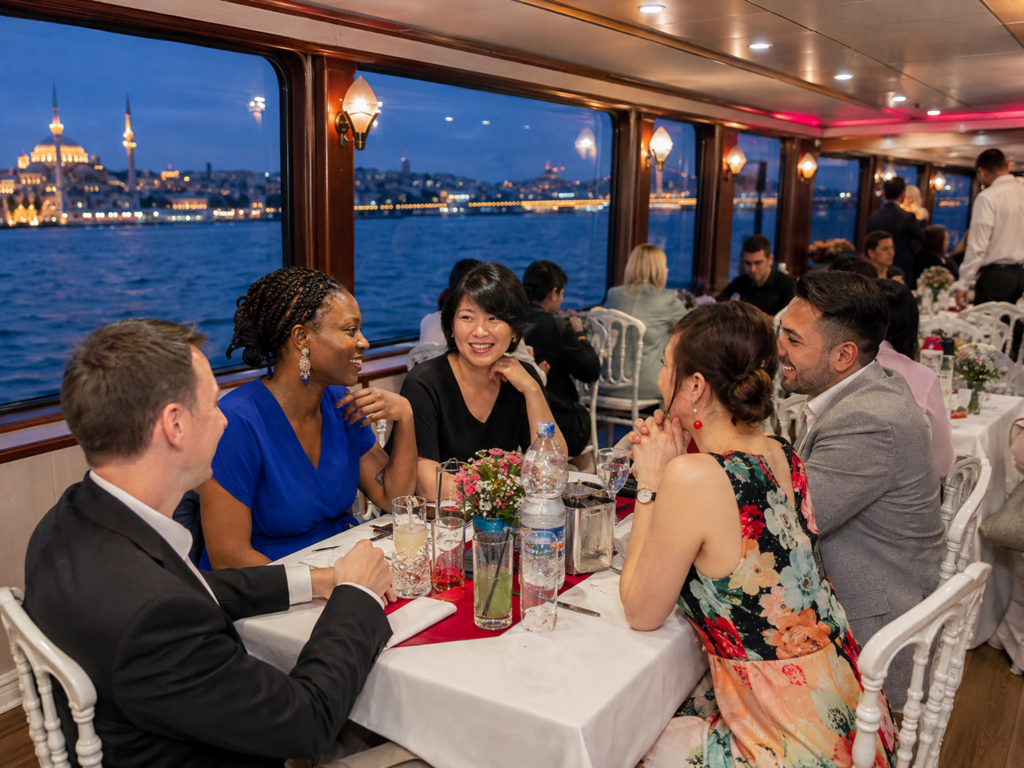Standard menu with soft drinks on the Bosphorus dinner cruise