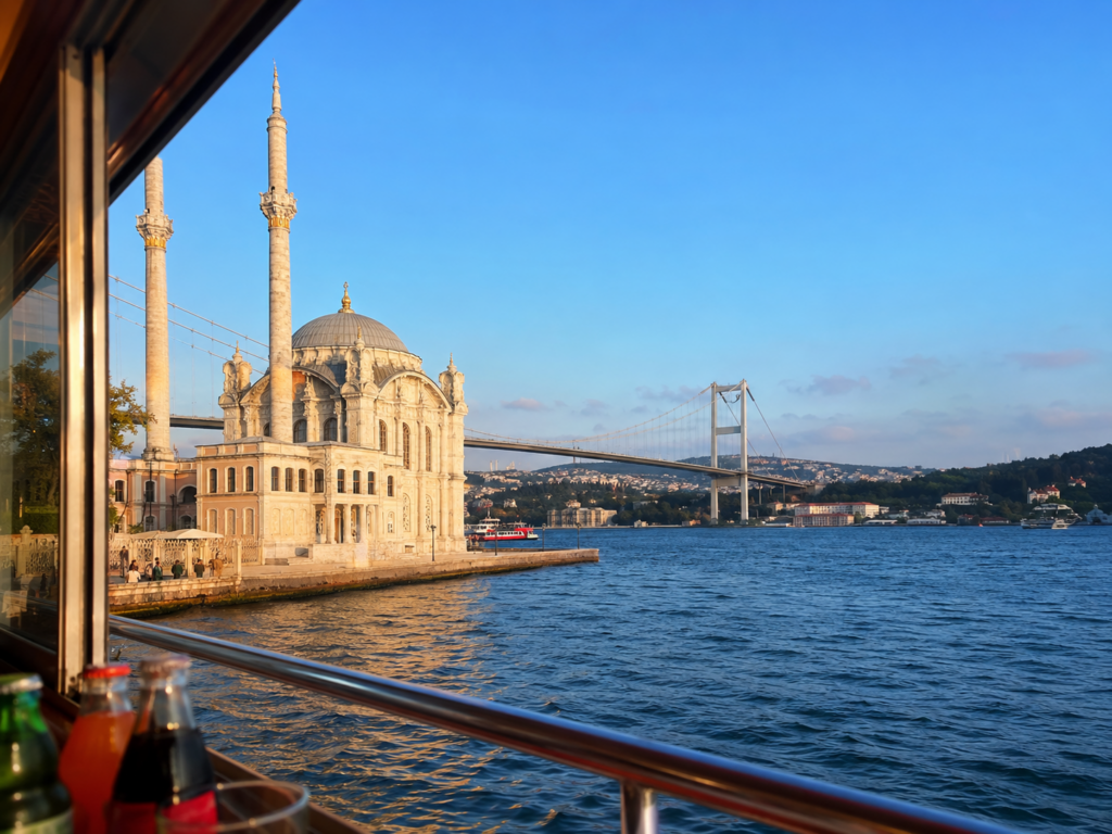 Vegetarian menu with soft drinks on the Bosphorus dinner cruise