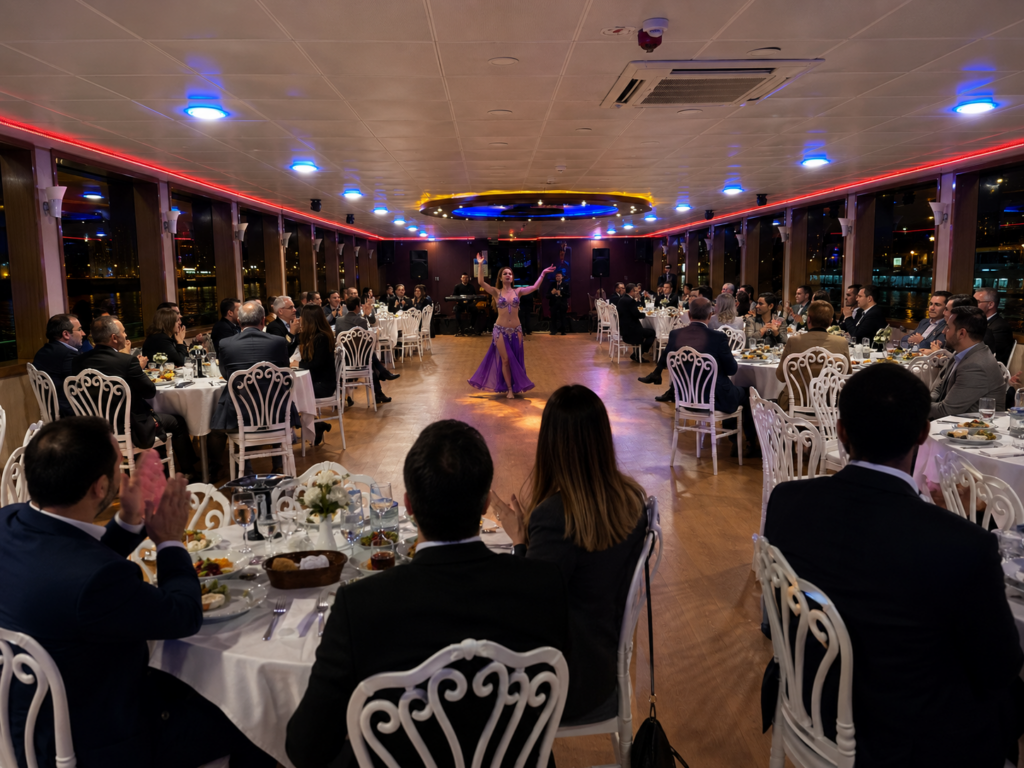 Event Boat 2, a private event charter boat on the Bosphorus in Istanbul