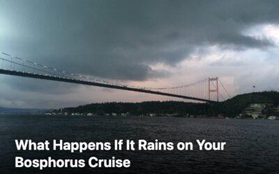 Overcast sky and choppy water over the Bosphorus strait in Istanbul after a storm